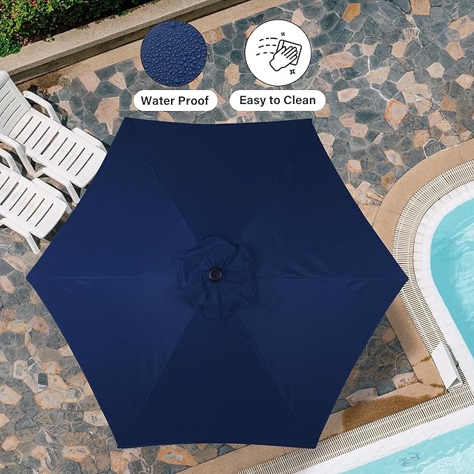 Simple Deluxe 9' Patio Umbrella Outdoor Table Market Yard Umbrella - Image 7