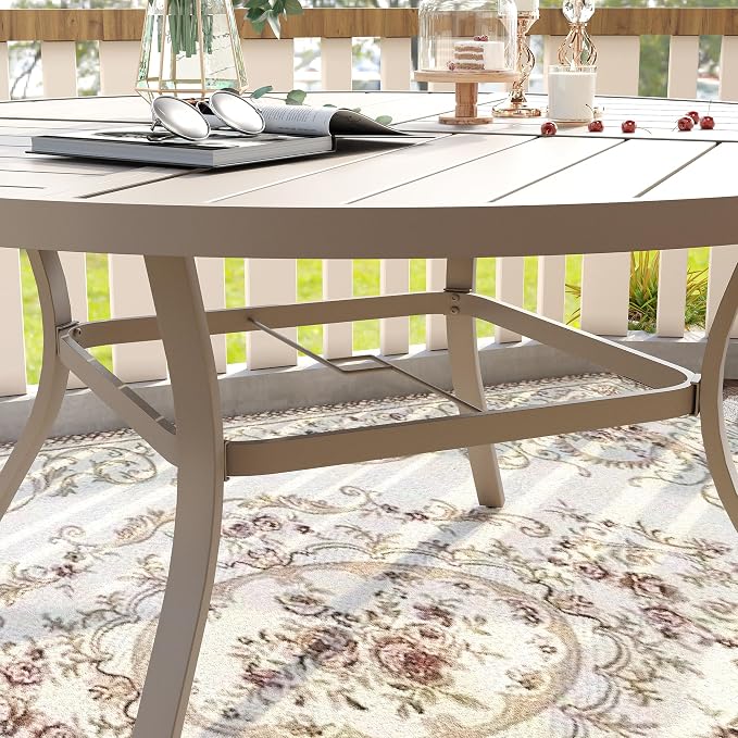 VICLLAX 63" Outdoor Round Patio Table - Image 2