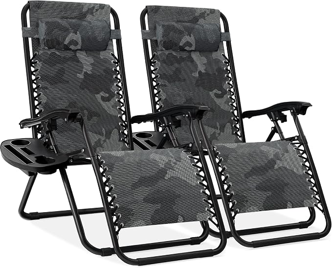 Best Choice Products Set of 2 Adjustable Steel Mesh Zero Gravity Lounge Chair by BestChoiceProducts