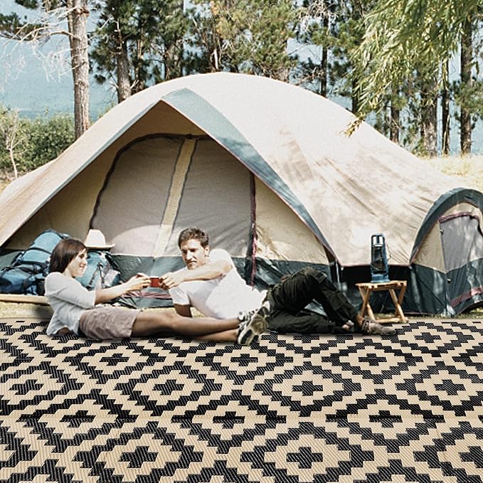 SAND MINE Waterproof Outdoor Rug 9x18 ft, Plastic Reversible Rug, Modern Area - Image 7