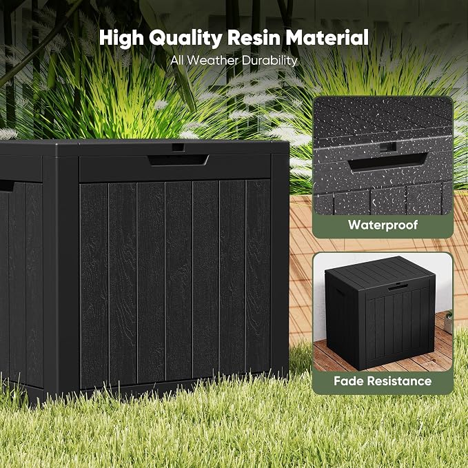 NEWBULIG 31 Gallon Outdoor Storage Box, Waterproof Deck Box - Image 4