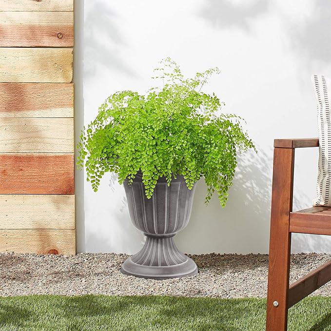 Arcadia Garden Products PL20WW Indoor/Outdoor Classic Traditional Plastic Urn - Image 4