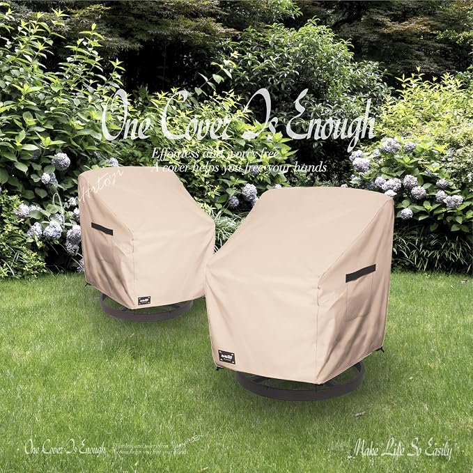 JinHrtoyi Outdoor Chair Covers 2 Pack, 30Wx34Dx38H inches Patio Chair Cover - Image 7