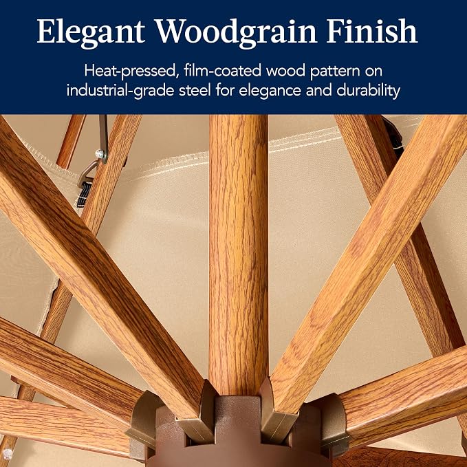 Best Choice Products 10ft Square Cantilever Patio Umbrella w/Base Included - Image 3