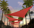 Amgo Custom Size 27' x 27' x 27' Red Triangle Sun Shade Sail UPF50+ AGTAPRT12 by Amgo