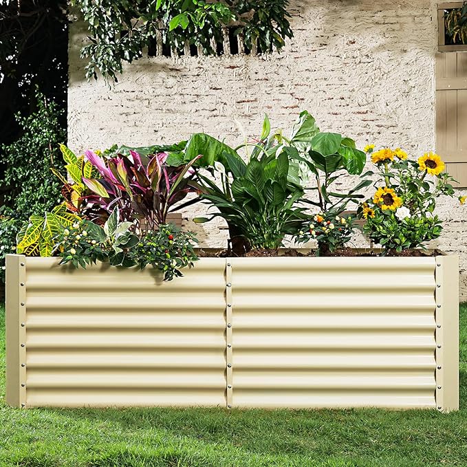 Land Guard 8×4×2ft Galvanized Raised Garden Bed, Planter Boxes Outdoor - Image 6