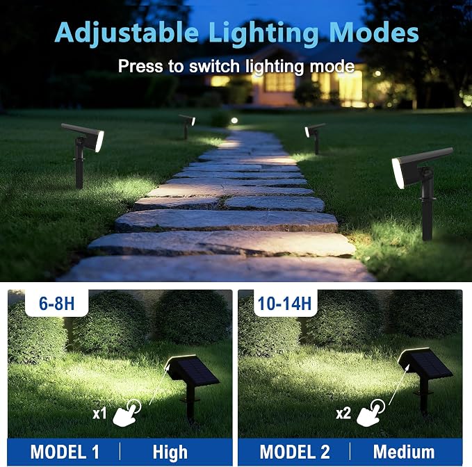 Solar Lights Outdoor Waterproof IP65, Super Bright LED, Cool Light 2 Lighting - Image 2