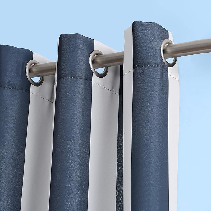 Sun Zero Valencia Cabana Stripe Indoor/Outdoor UV Protectant Energy Efficient - Image 2