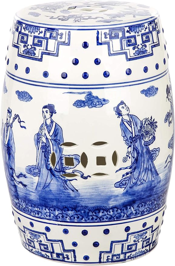 Safavieh Ocean Jewel Chinoiserie Ceramic Decorative Garden Stool - Image 6