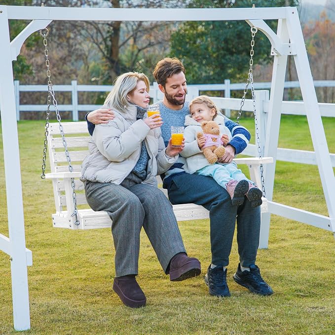 KINGYES Outdoor Hanging Porch Swing, Waterproof Swing - Image 7