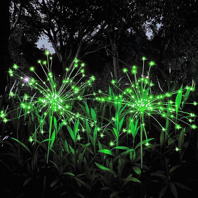 JJGoo Solar Firework Lights, 2 Pack 150 LEDs 2 Lighting Modes Solar Lights - Image 7