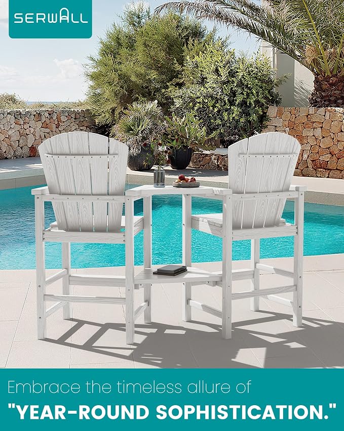 SERWALL Tall Adirondack Chairs Set of 4 - Image 6
