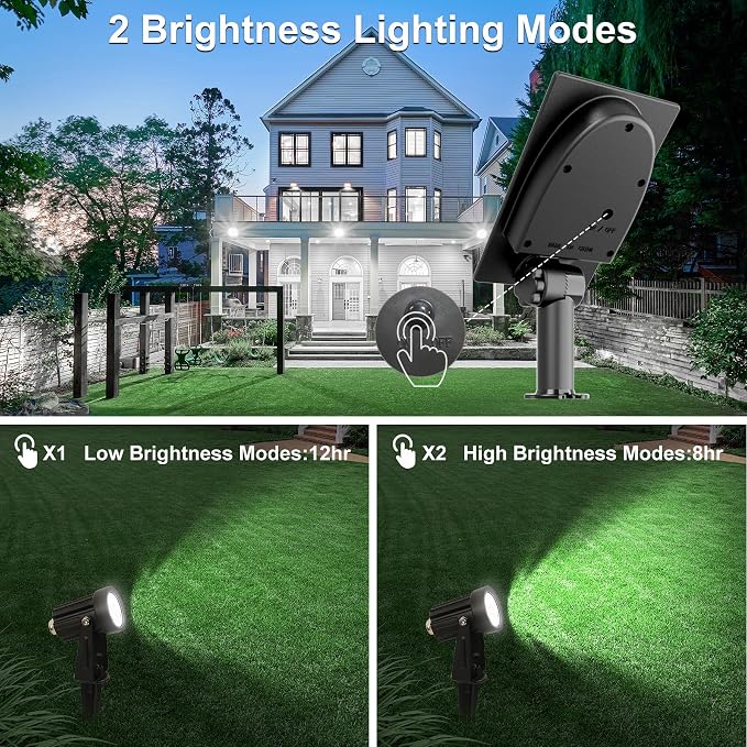 Solar Spot Lights Outdoor, Solar Landscape Spotlights IP65 Waterproof 9.8ft - Image 5