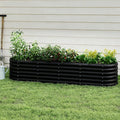 Galvanized Raised Garden Bed, Outdoor Planter Bed, Metal Planter Box by Besebay