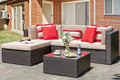 Vongrasig 5 Piece Patio Furniture Sets, Outdoor Patio Set Sectional Sofa by Vongrasig