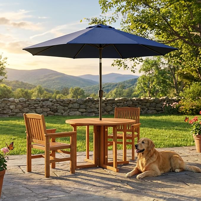 Sunnydaze Malaysian Hardwood Folding Gateleg Patio Dining Table - Image 7