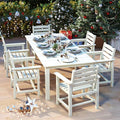 7-Piece White Outdoor Dining Set by PatioKingdom