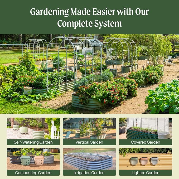 Vego garden Raised Garden Bed Kit, Metal Planter Box - Image 8