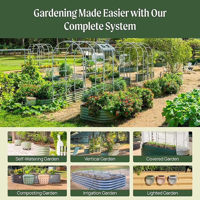 Vego garden Raised Garden Bed Kit, Metal Planter Box - Image 8