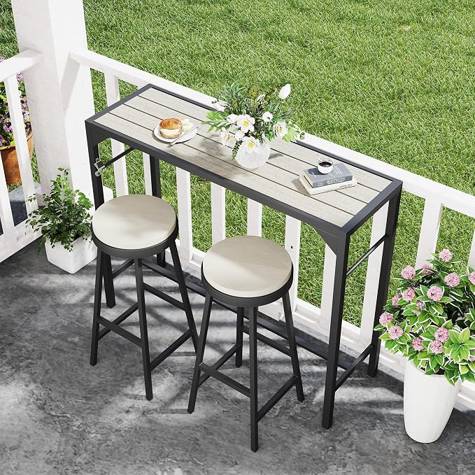 Outsunny 47" Outdoor Bar Table, Bar Height Patio Table - Image 9