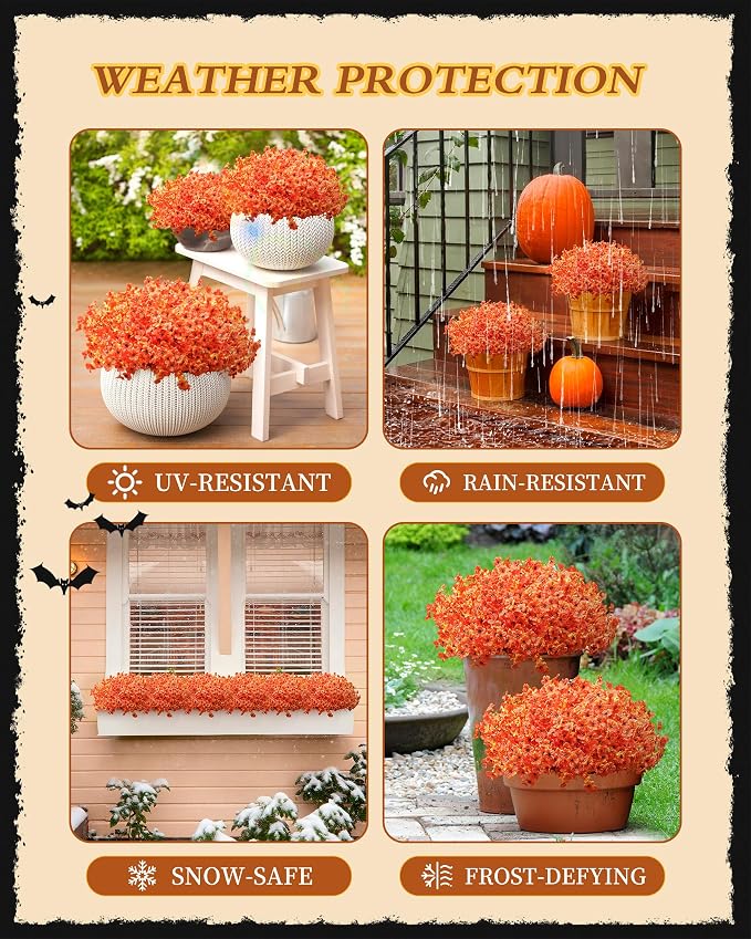 Artificial Fall Flowers Faux Mums - Image 5