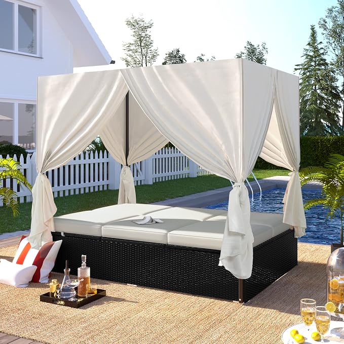 Wicker Metal Outdoor Patio Daybed by Merax