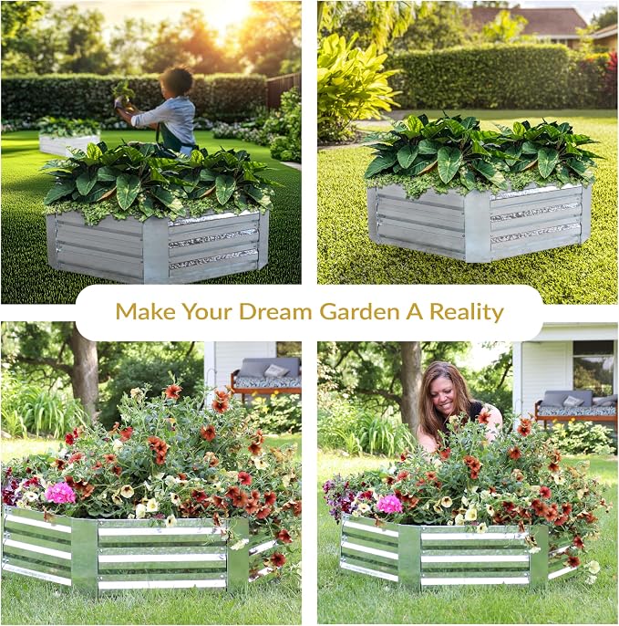 Sunnydaze 11.75" H Raised Metal Garden Bed - Image 4