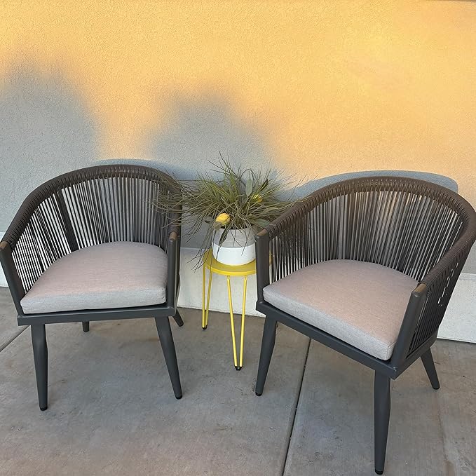 PURPLE LEAF Outdoor Dining Set for 4 All-Weather 5 Pieces Patio Aluminium - Image 2