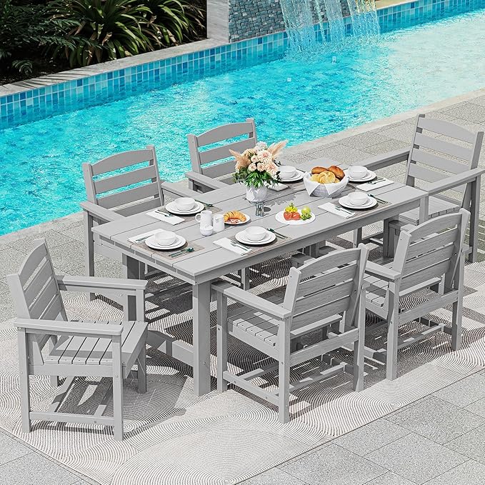 SERWALL 67" Outdoor Dining Table - Image 5