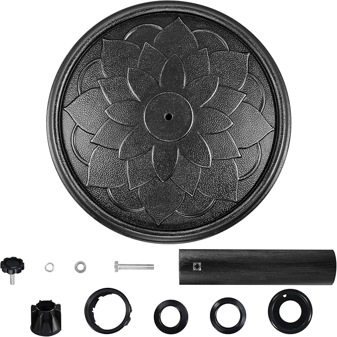 Yaheetech 18'' Umbrella Base 26.5lbs Heavy Duty Patio Umbrella Stand, Round - Image 9
