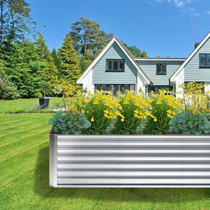 6x2x2FT Galvanized Raised Garden Bed, Planter Raised Beds-Metal Garden Box - Image 8