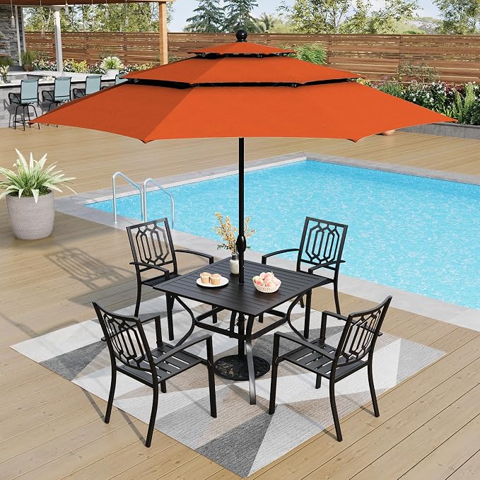 PHI VILLA Patio Dining Set 5 pcs - Image 6
