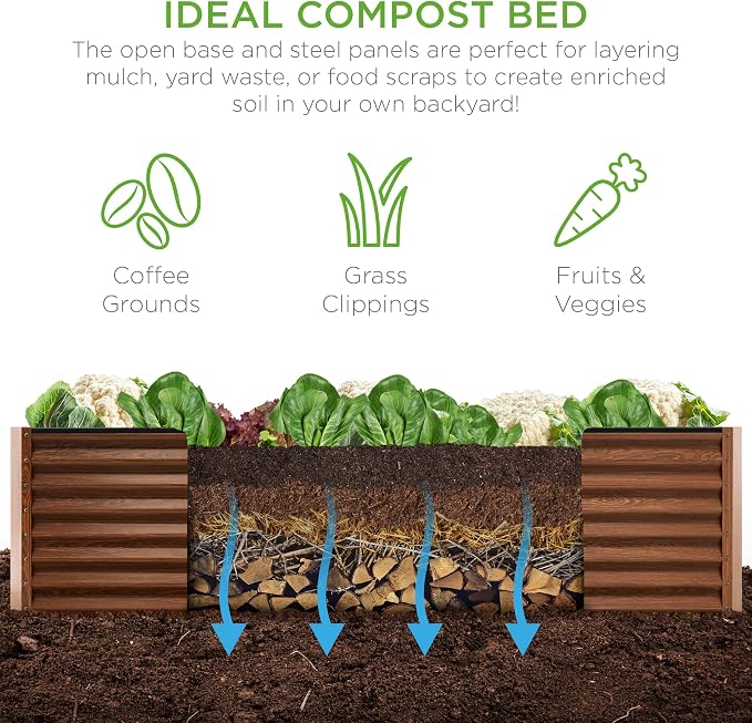 Best Choice Products 8x4x2ft Outdoor Metal Raised Garden Bed, Deep Root Planter - Image 4