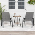 Patio Chairs Set of 2, Outdoor Dining Chairs Stackable by furniture