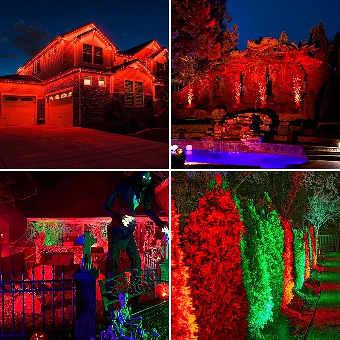 Red Solar Spot Lights Outdoor, 20 LED Waterproof IP65 Solar Landscape Light - Image 6