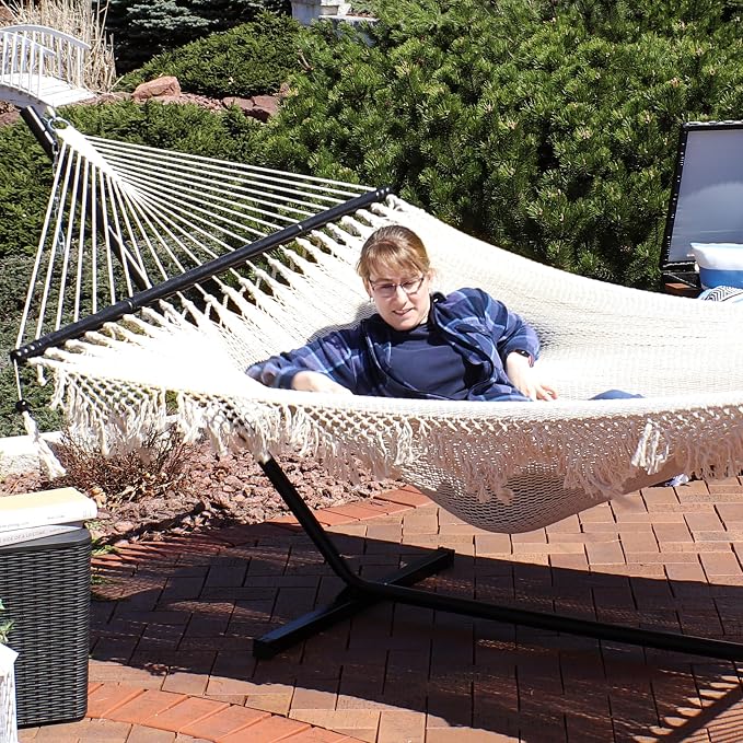 Sunnydaze Woven Double Hammock for Outside - Image 6