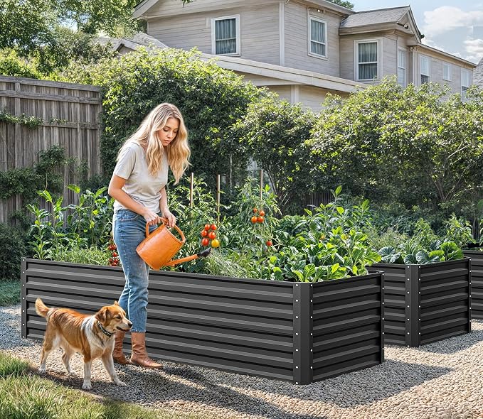 YITAHOME 6x3x2 ft 4pcs Galvanized Raised Garden Bed Kit, Large Metal Planter Box - Image 3
