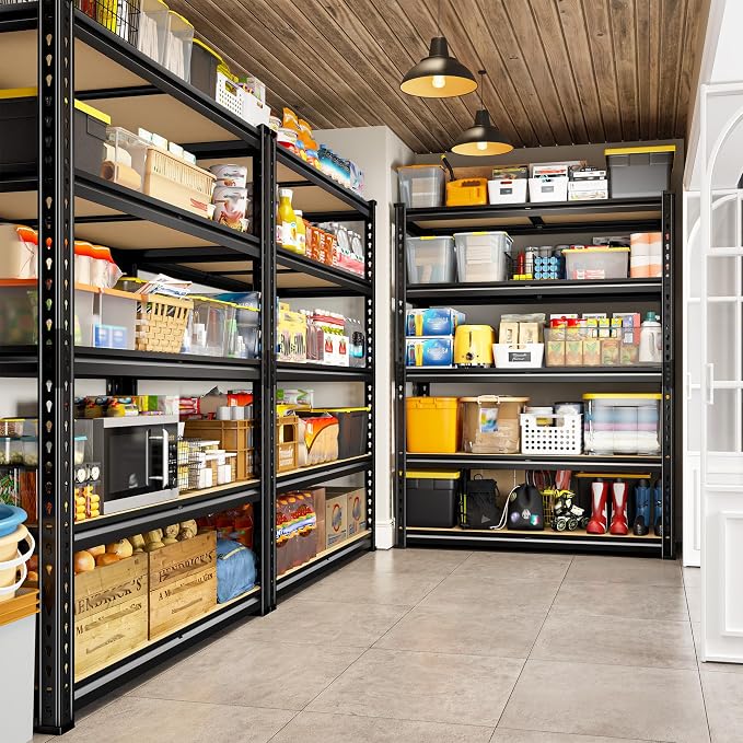 REIBII 2400LBS Storage Shelves 5 Tier Garage Shelving Heavy Duty Adjustable - Image 2