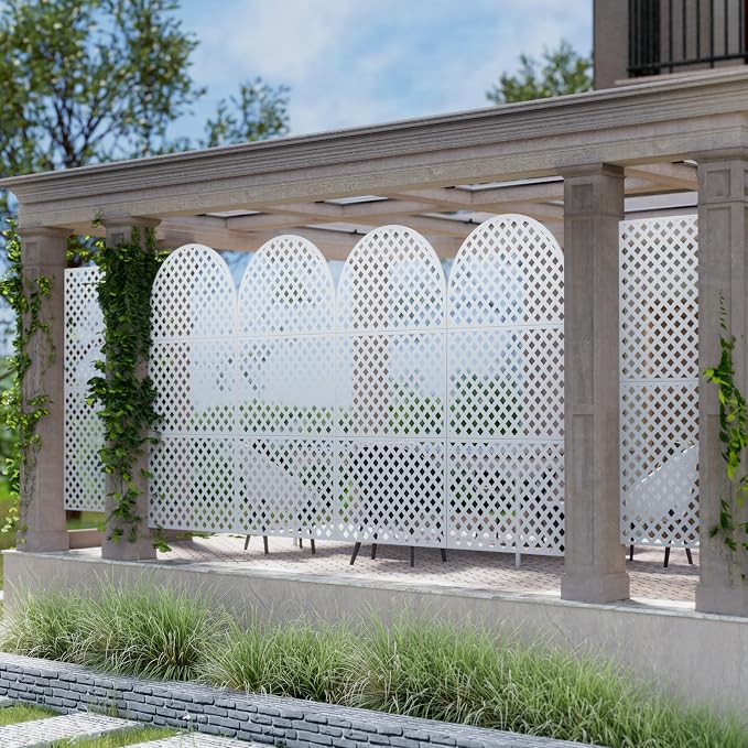Casaphoria 72" H x 35" W Arched Metal Privacy Screen - Image 6