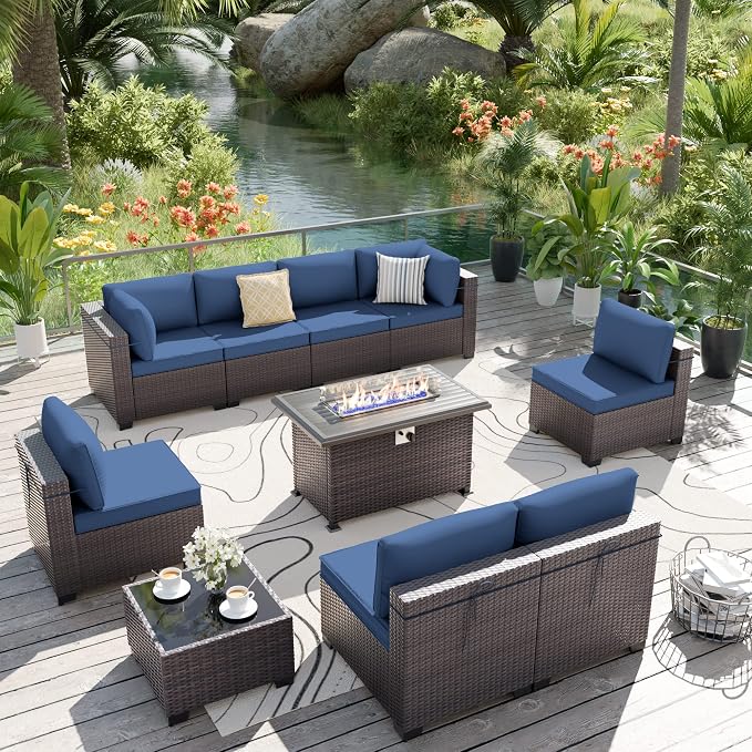 ALAULM 10 Pieces Patio Furniture Set by ALAULM