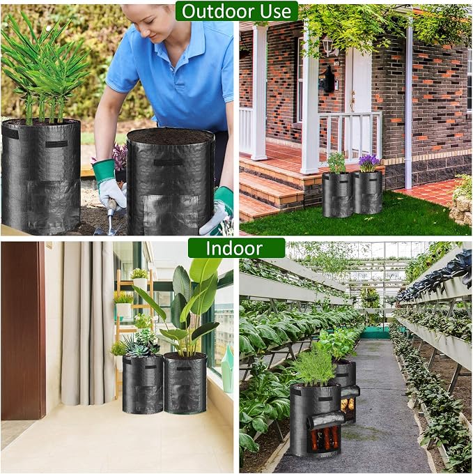 JJGoo Potato Grow Bags, 4 Pack 10 Gallon - Image 7