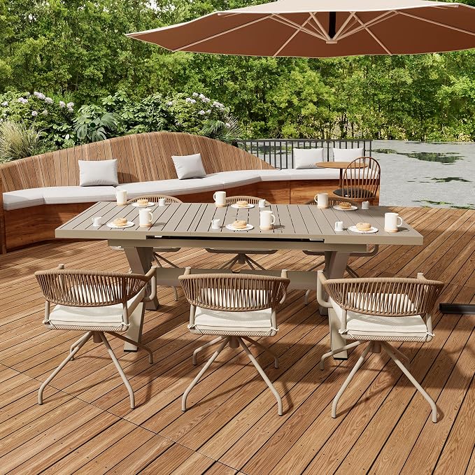 TWT Patio Dining Chairs Outdoor Stackable Dining Chairs - Image 2