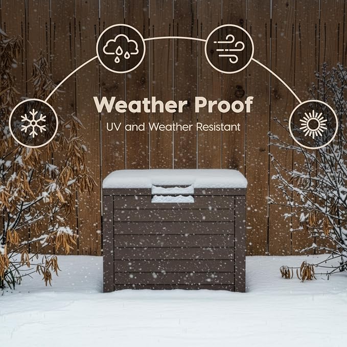 IRIS USA 35-Gallon Outdoor Deck Storage Box, Lockable & UV-Protected, - Image 3