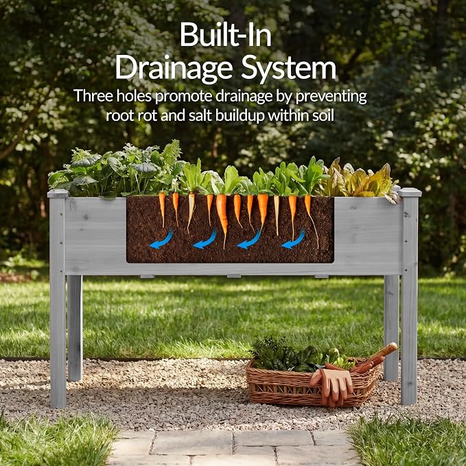 Best Choice Products 48x24x30in Raised Garden Bed, Elevated Wood Planter Box - Image 4