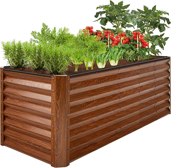 Best Choice Products 8x2x2ft Raised Outdoor Metal Garden Bed, Deep Root Box by BestChoiceProducts