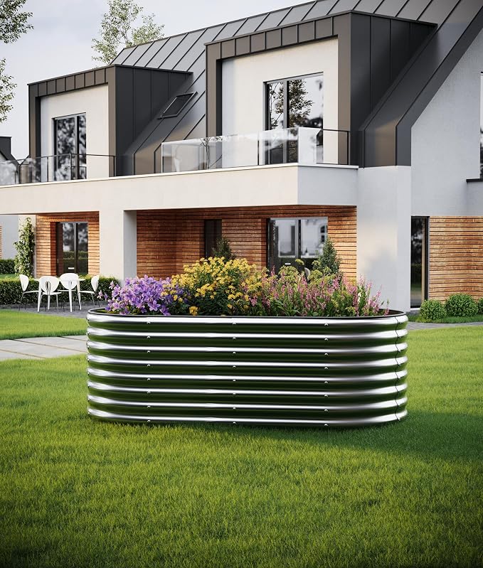 Large Raised Garden Bed Galvanized Metal Round Raised，Garden Bed Outdoor - Image 7
