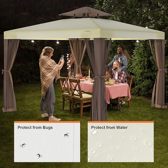 Patio Gazebo Tent Outdoor Canopy Shelter 10'x10' - Image 5