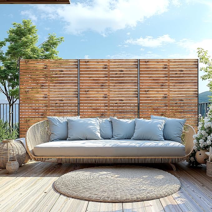 Metal Privacy Screen, Freestanding Decorative Privacy Screen - Image 6