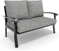 HOMREST Outdoor Loveseat Aluminum Patio Furniture Sofa, All-Weather Metal by HOMREST