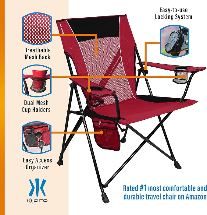 Kijaro Dual Lock Portable Camping Chairs - Image 6